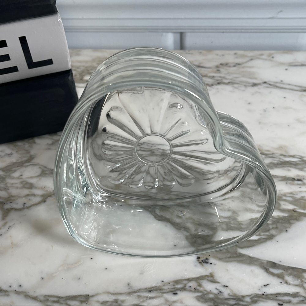 *Heart Shape Glass Bowl 6”